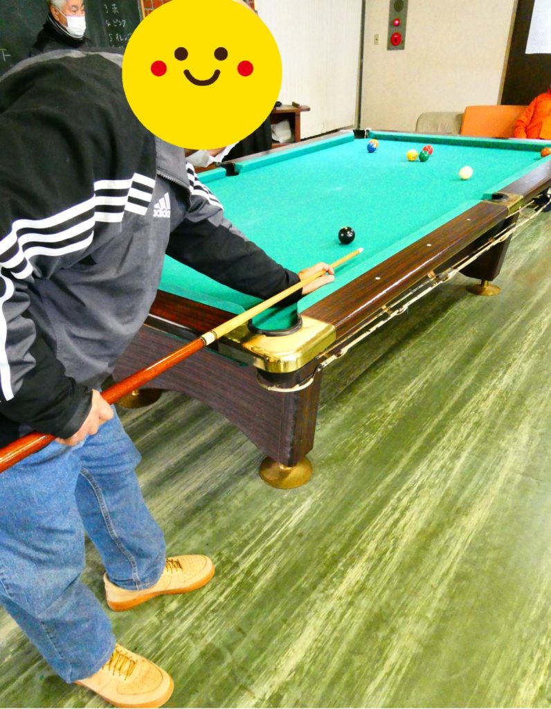 長崎　道ノ尾病院　精神科　デイケア　室内　ゲーム　大会　ビリヤード