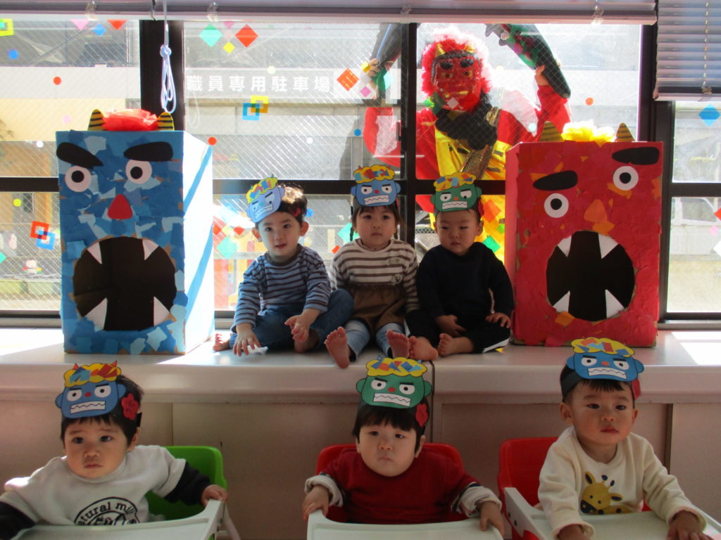 長崎　精神科　道ノ尾病院　保育室　節分