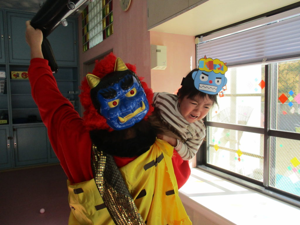 長崎　精神科　道ノ尾病院　保育室　節分