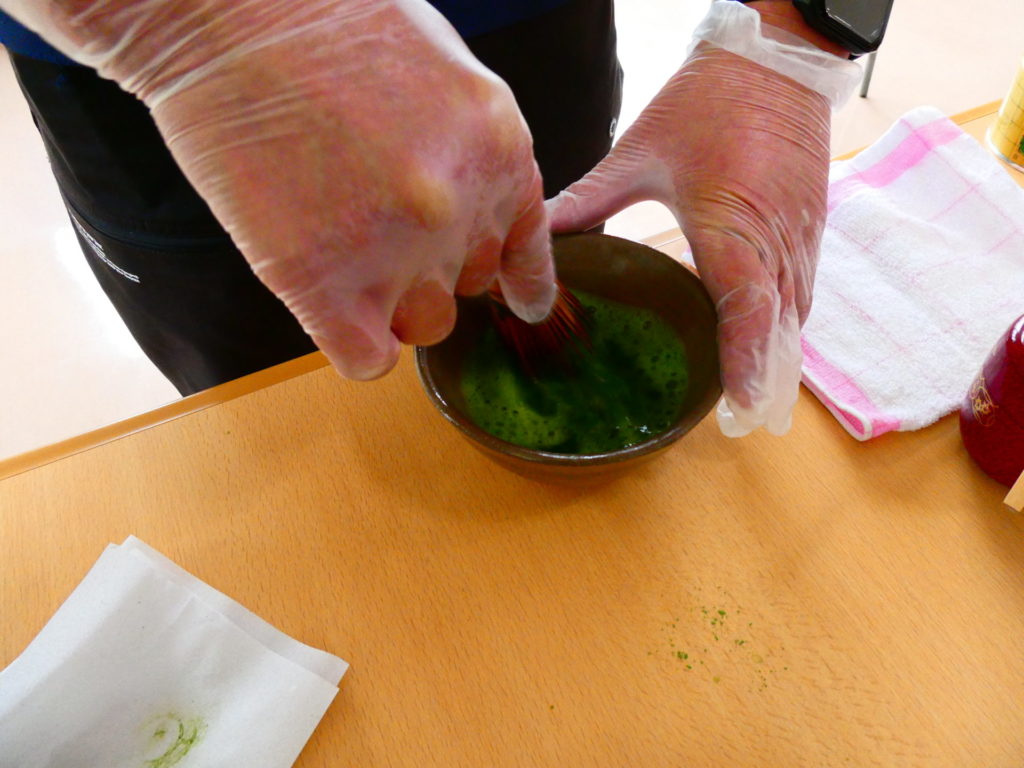 長崎　精神科　デイケア　道ノ尾病院　春　桜　お茶会　抹茶　イベント　お点前